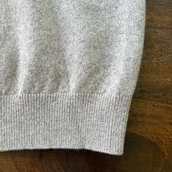 L.L.Bean 100% Lambs Wool V-Neck Sweater Vest Mens XL Oatmeal Classic Y2K - Picture 3 of 8